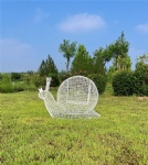 stainless steel snail wire sculpture
