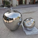 Large stainless steel apple decoration, garden grace