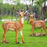 Plum Blossom Deer Sculptures